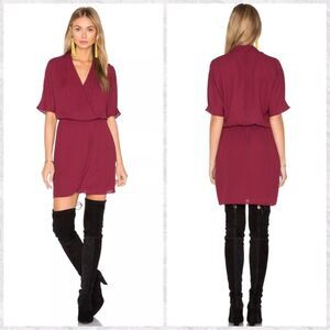 Wayf Sutherland Dolman Wrap Red Dress Berry Women’s XS Revolve